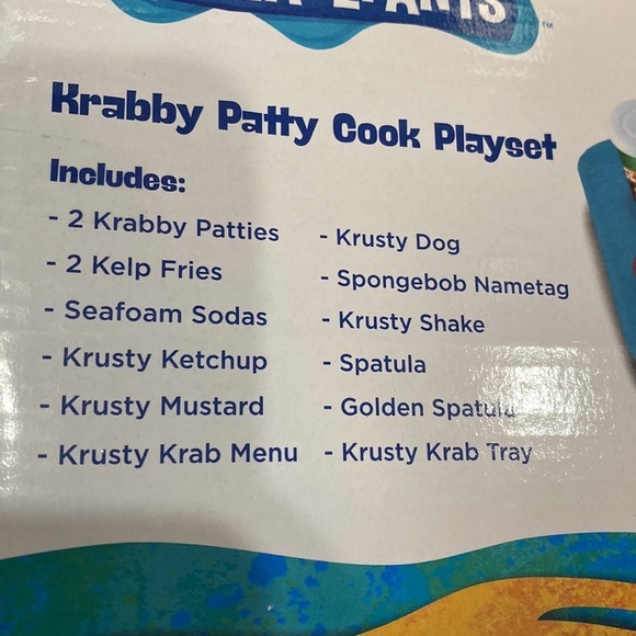 Sponge Bob Squarepants Krabby Patty Cook Playset Nickelodeon 27 pieces - Picture 5 of 6